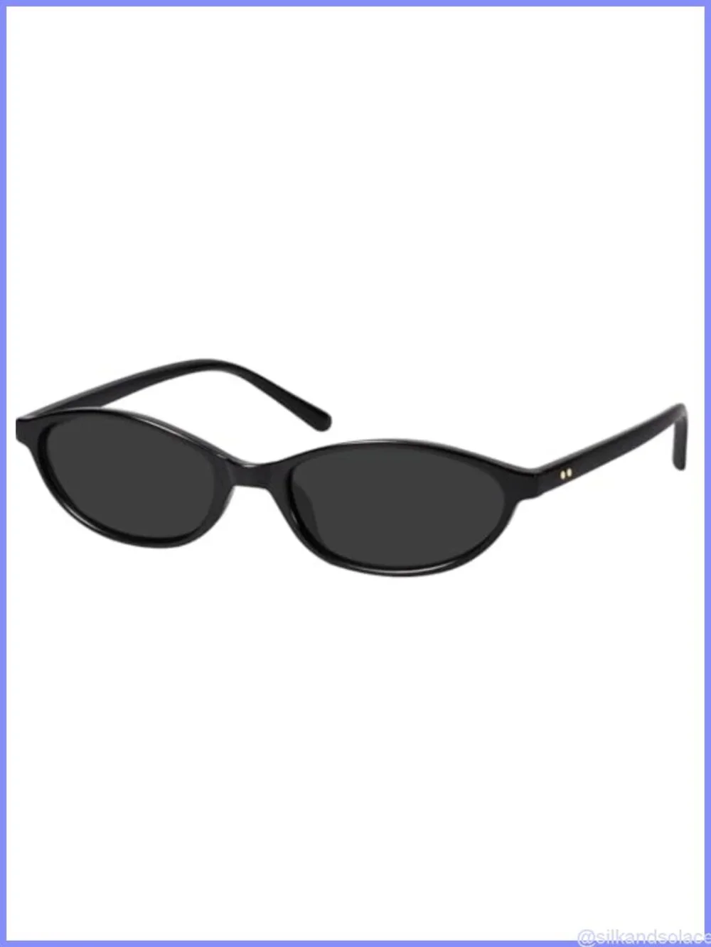 Oval Retro Sunglasses UV400 Protection Half-Frame Light Durable for Women Adult